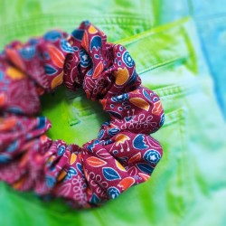 Scrunchie bordowa