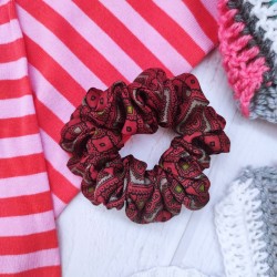 Jedwabna scrunchie - wzorek...