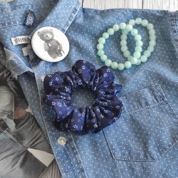 Scrunchie: granatowe...
