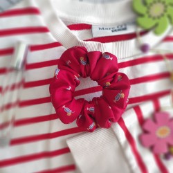 Jedwabna scrunchie: red summer
