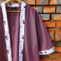 Kimono burgund pepitka