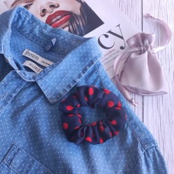 Jedwabna frotka w grochy