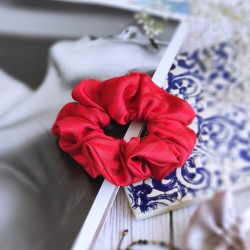 Jedwabna frotka - czerwona