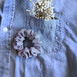 Bawełniana frotka w krateczkę